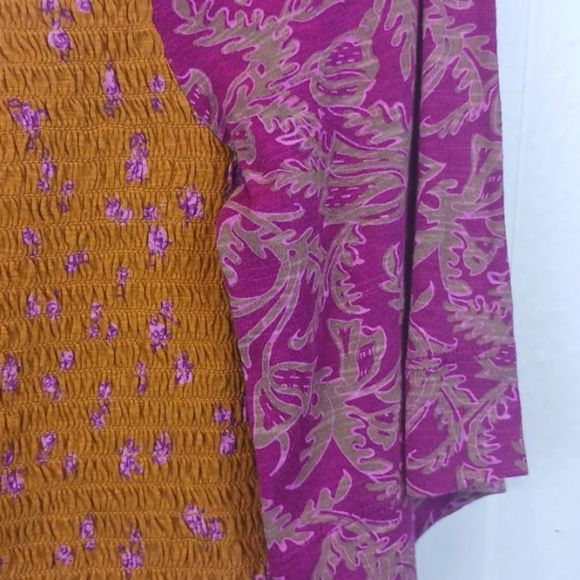 Free People Marigold top  in Golden combo size large - Picture 3 of 9